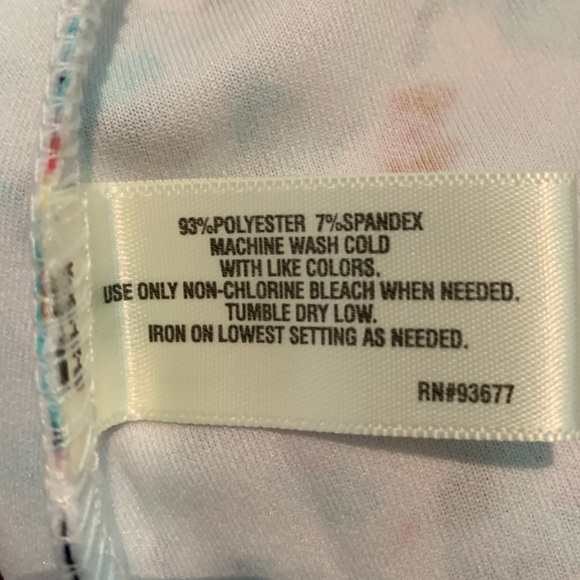 💚I Heart Ronson Floral Pencil Skirt size extra small mint pink white black - Picture 6 of 6